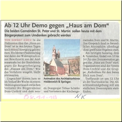2014 11-08 Ab 12 Uhr Demo gegen Haus am Dom
